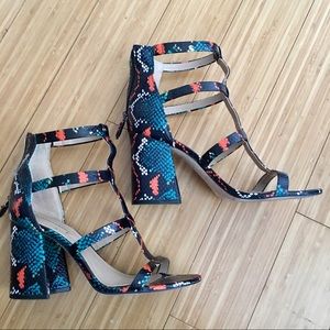 BCBG Parley Snake printed sandal